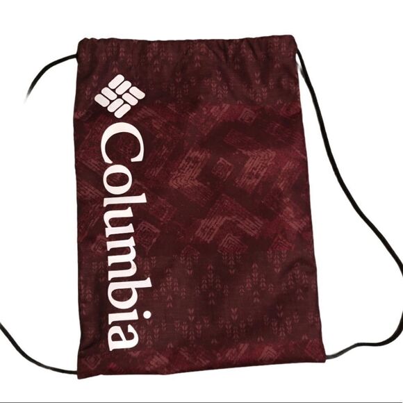 Columbia Drawstring Bag backpack burgundy Red NWT - Picture 1 of 5